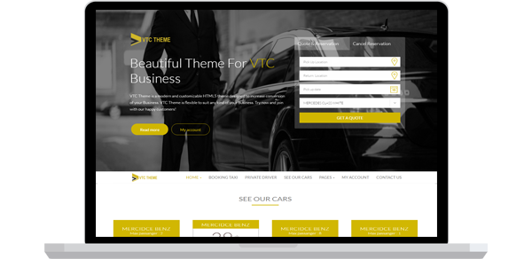 VTC Theme : Wordpress booking cars theme 